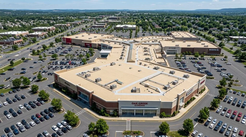 TPO commercial roof after work
