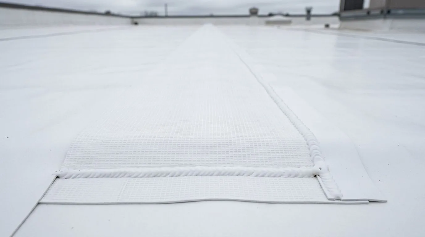 Commercial roof before coating
