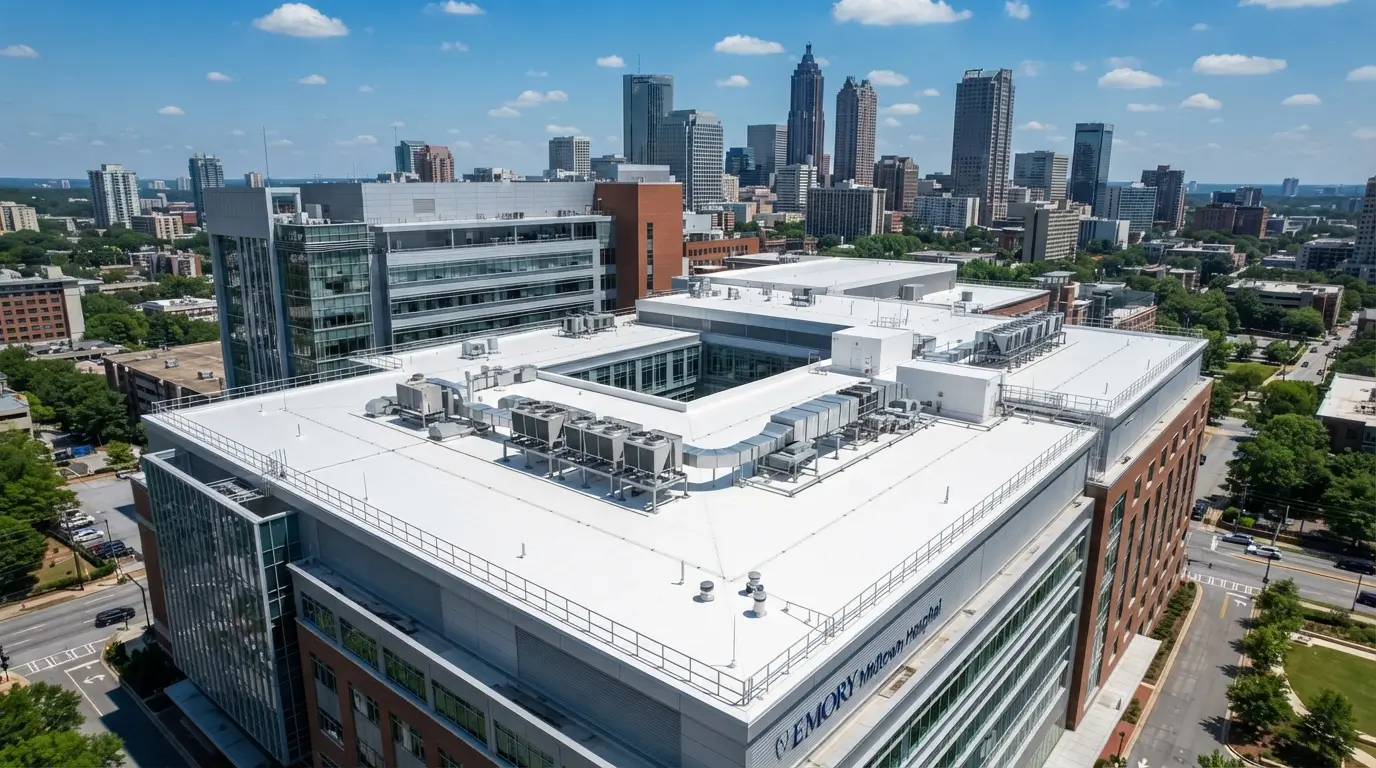 Commercial roof installation