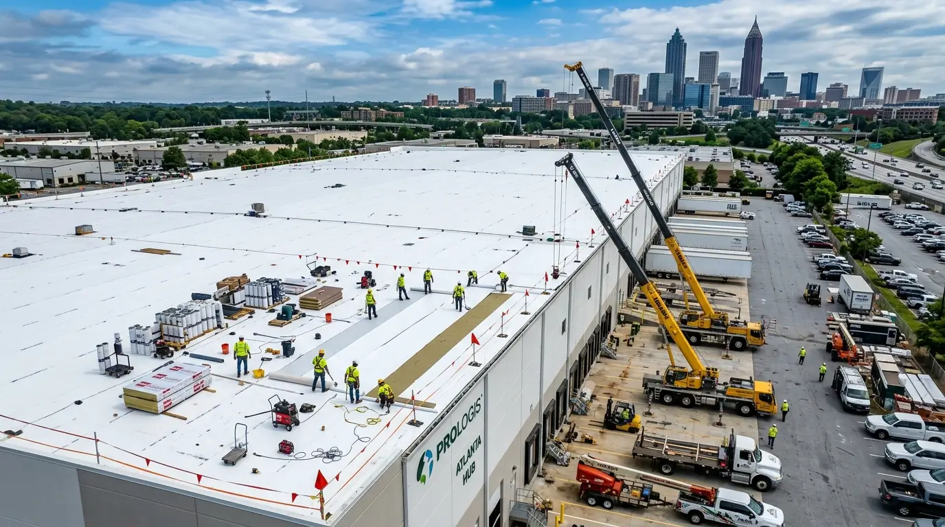 Commercial roof replacement Atlanta
