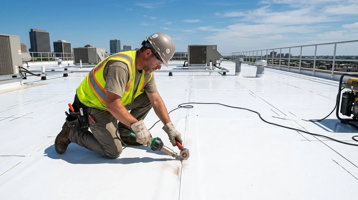 Commercial roofing installation