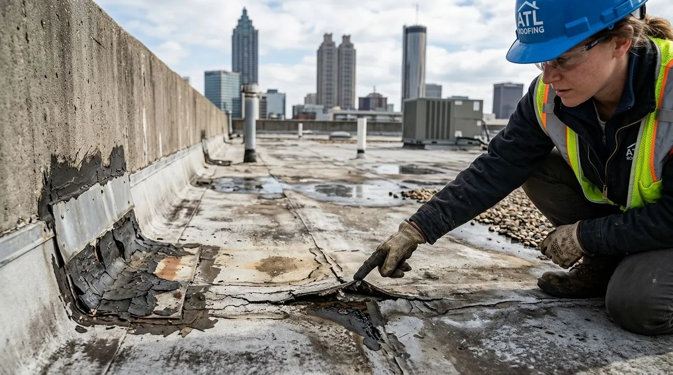 Commercial roof repair in Atlanta