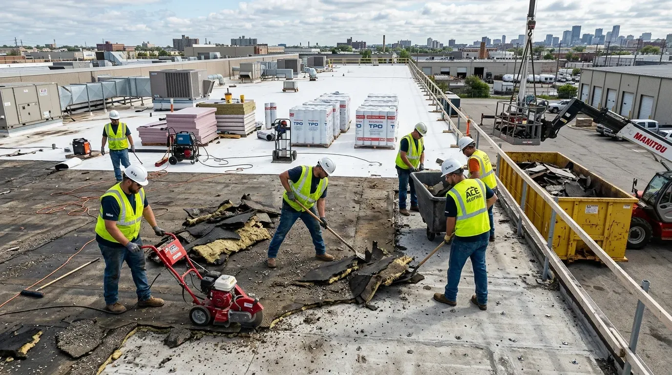 TPO roof installation in Atlanta