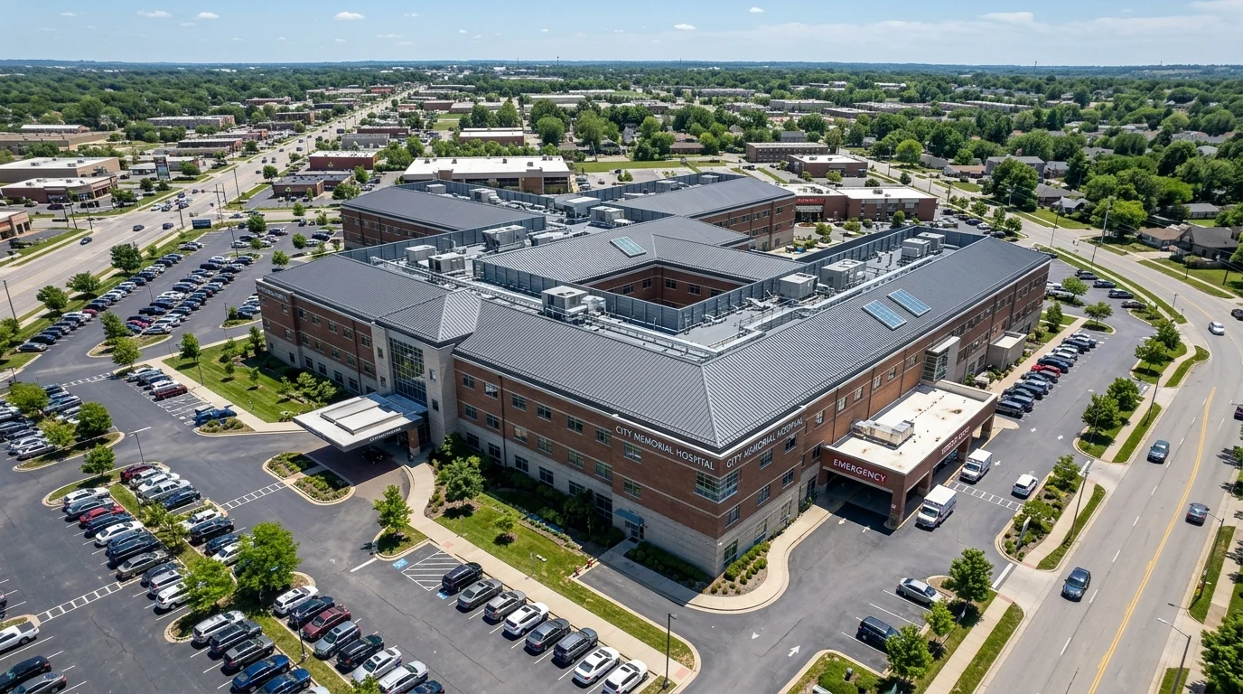 Commercial roof after replacement